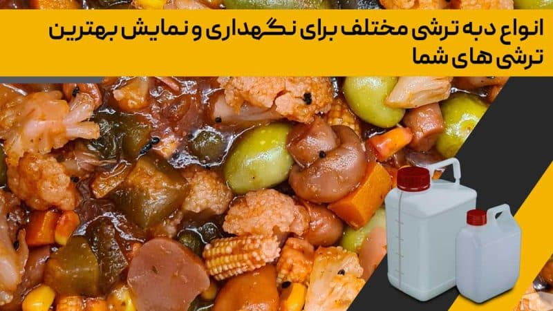 انواع دبه ترشی مختلف برای نگهداری ترشی | زرپلاست